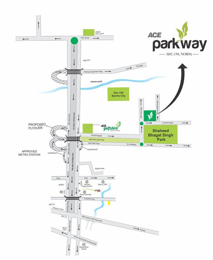 map of real estate projects in sector 150 Noida